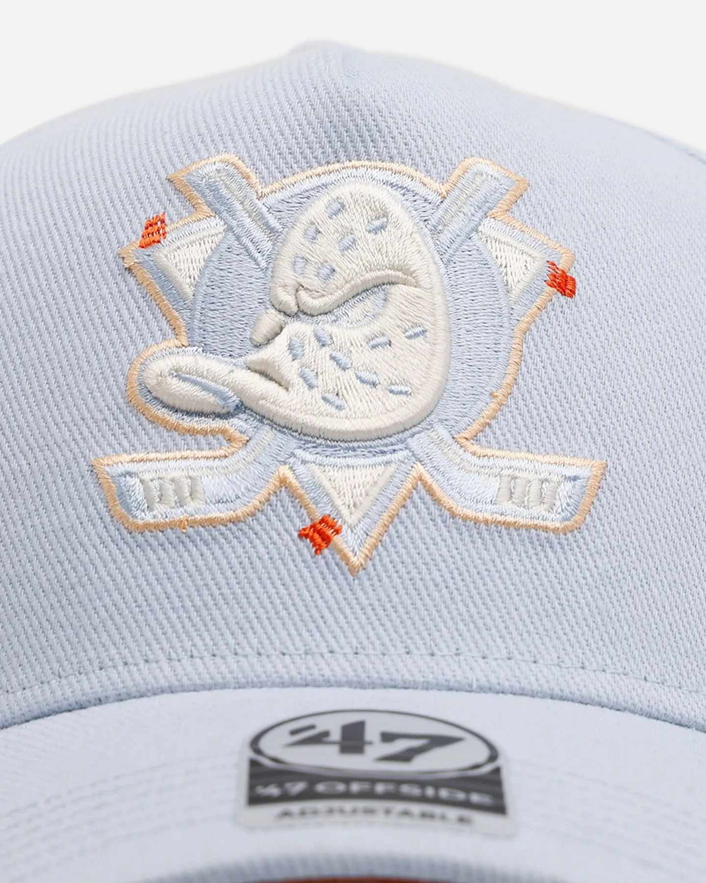 47 Brand Anaheim Ducks 'Overstitch' 47 Offside Snapback Light Blue