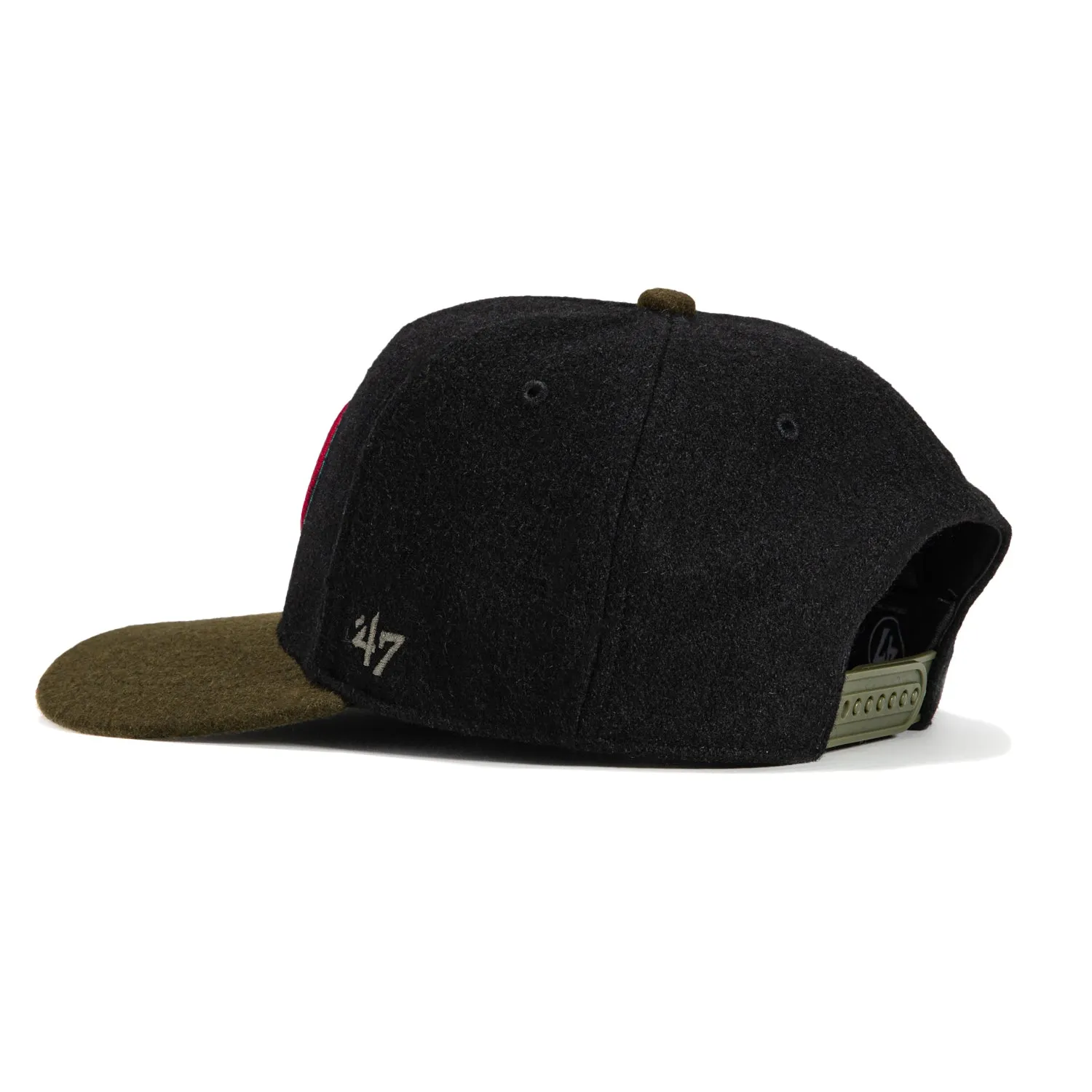 47 Brand Hitch Arizona Diamondbacks Snapback D Hat - Black. Olive