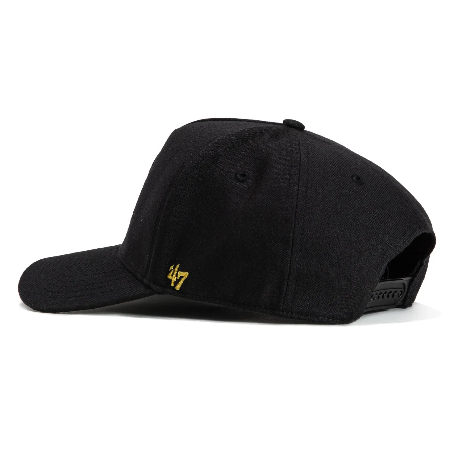 47 Brand Los Angeles Dodgers MVP Adjustable Snapback Hat - Black. Metallic Gold