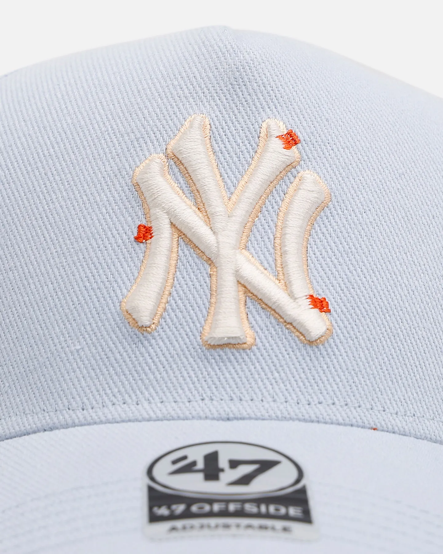 47 Brand New York Yankees 'Overstitch' 47 Offside Snapback Light Blue