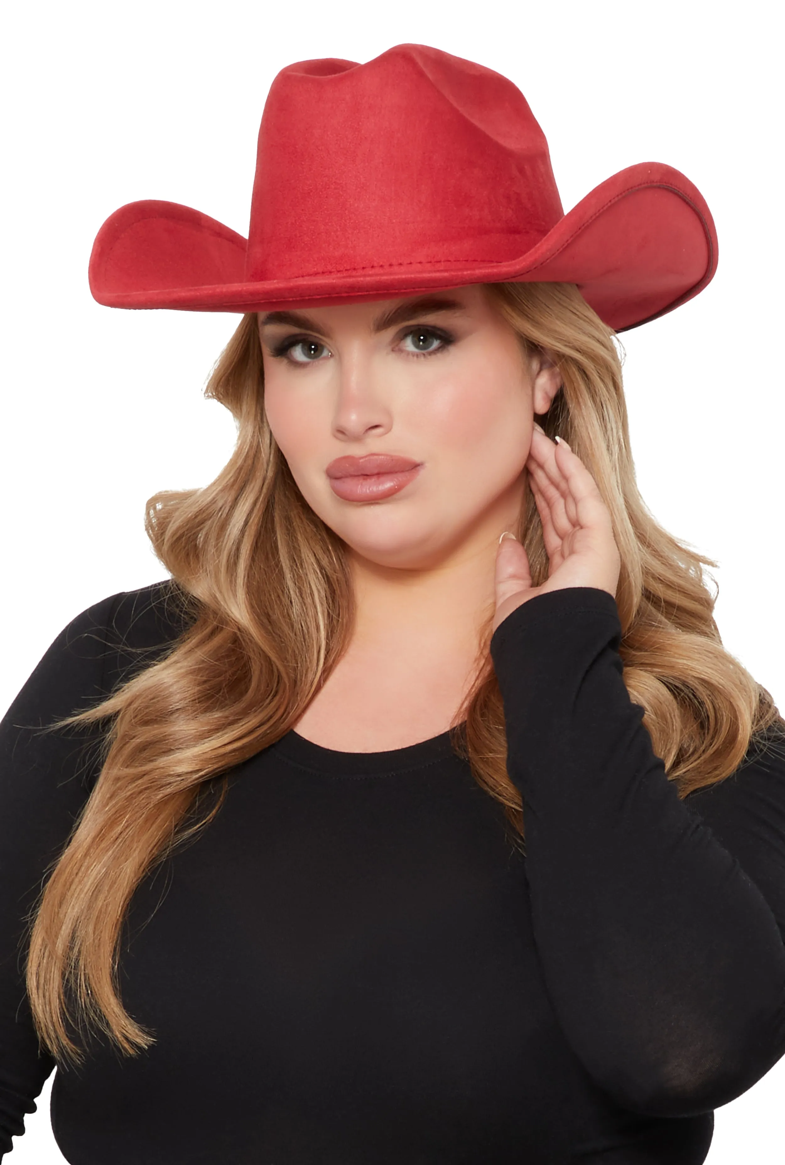 Basic Faux Suede Cowboy Hat