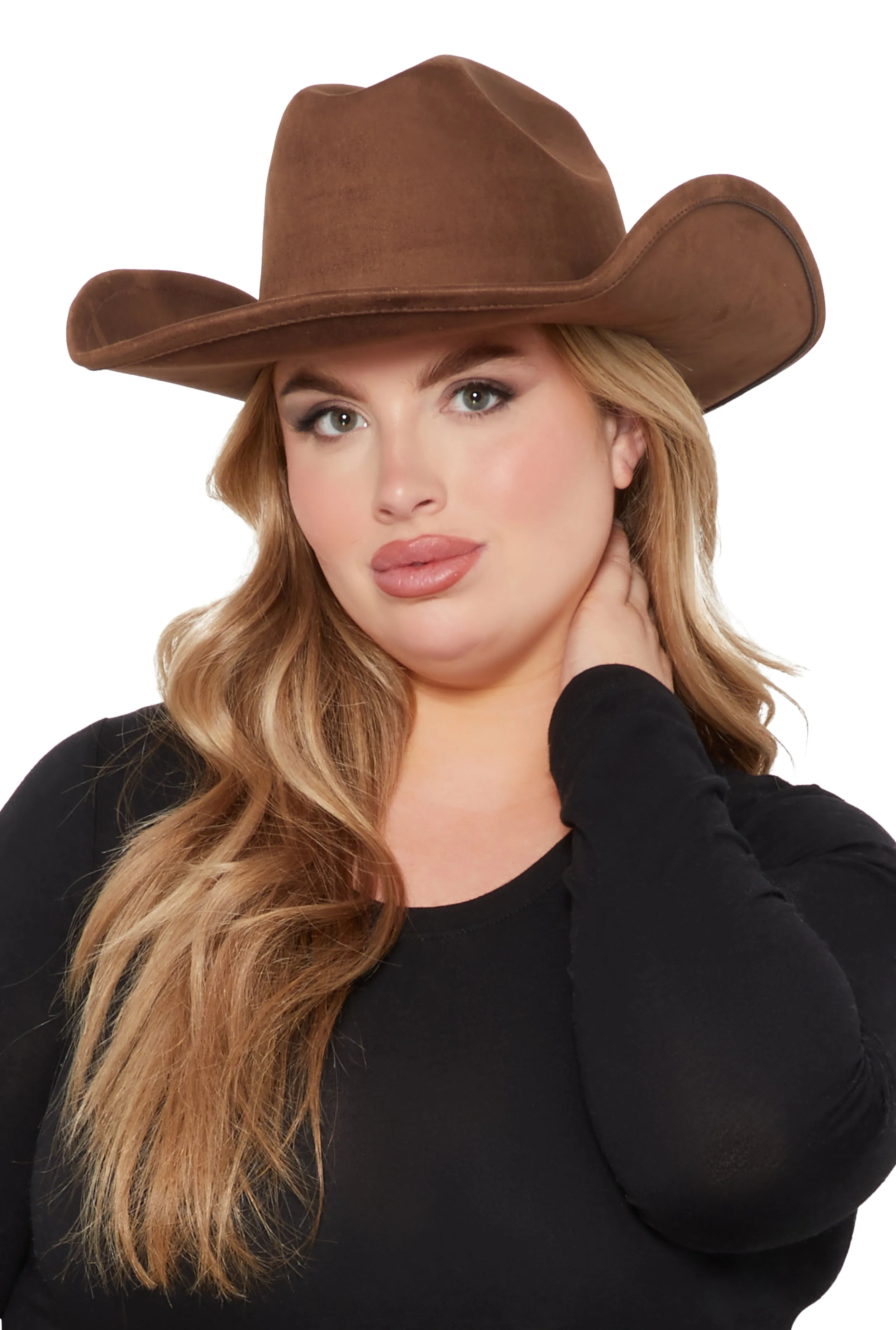 Basic Faux Suede Cowboy Hat