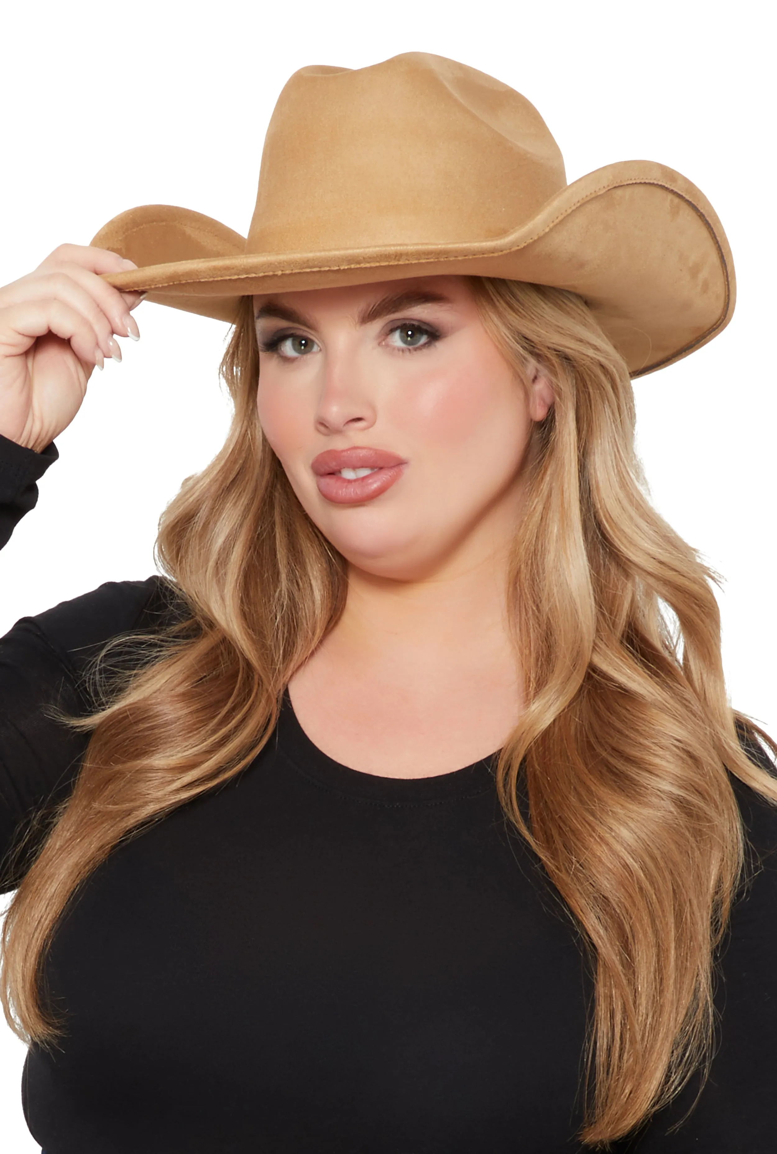Basic Faux Suede Cowboy Hat