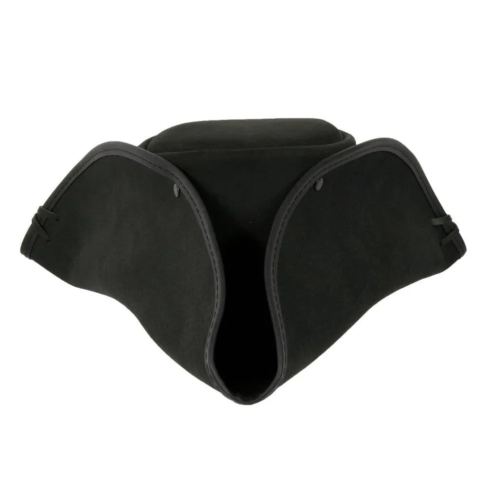 Blackbeard | Mens Tricorne Leather Pirate Hat