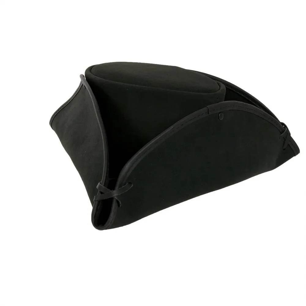 Blackbeard | Mens Tricorne Leather Pirate Hat