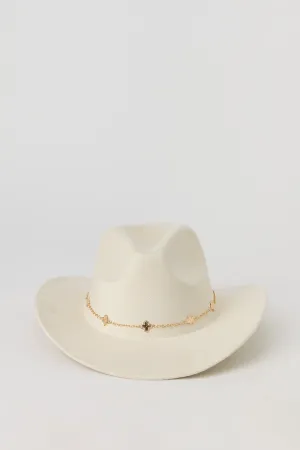 Chapeau de cowboy avec chaîne et breloque