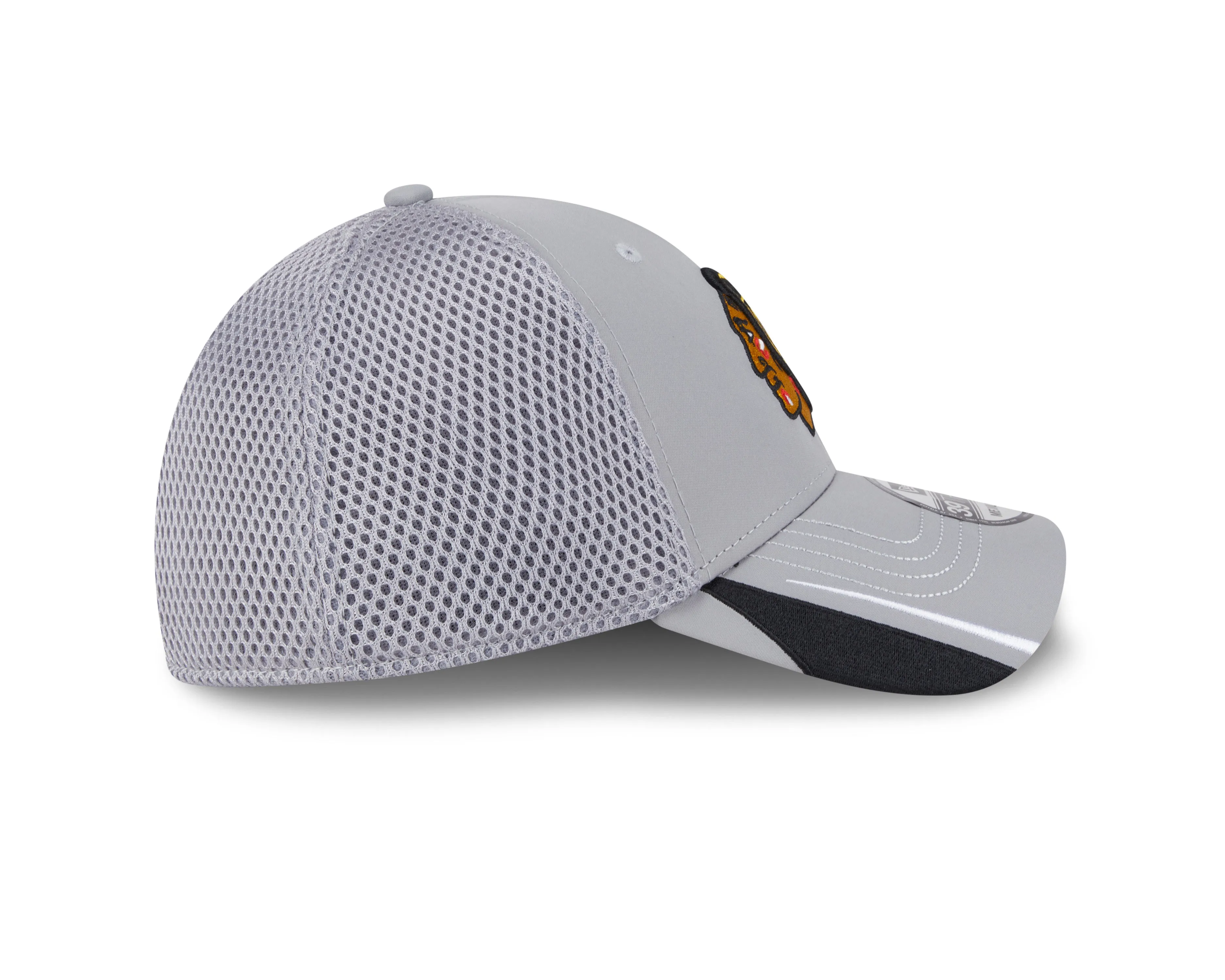 Chicago Blackhawks New Era Gray Linear Neo 39THIRTY Flex Hat