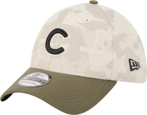 Chicago Cubs Camo 2025 Armed Forces Day New Era 39THIRTY Flex Hat