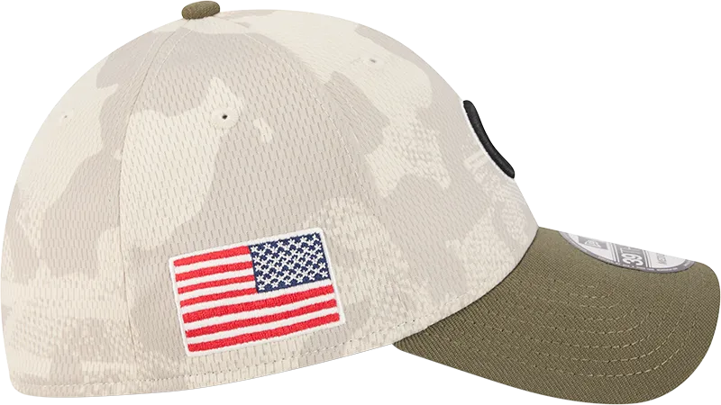 Chicago Cubs Camo 2025 Armed Forces Day New Era 39THIRTY Flex Hat