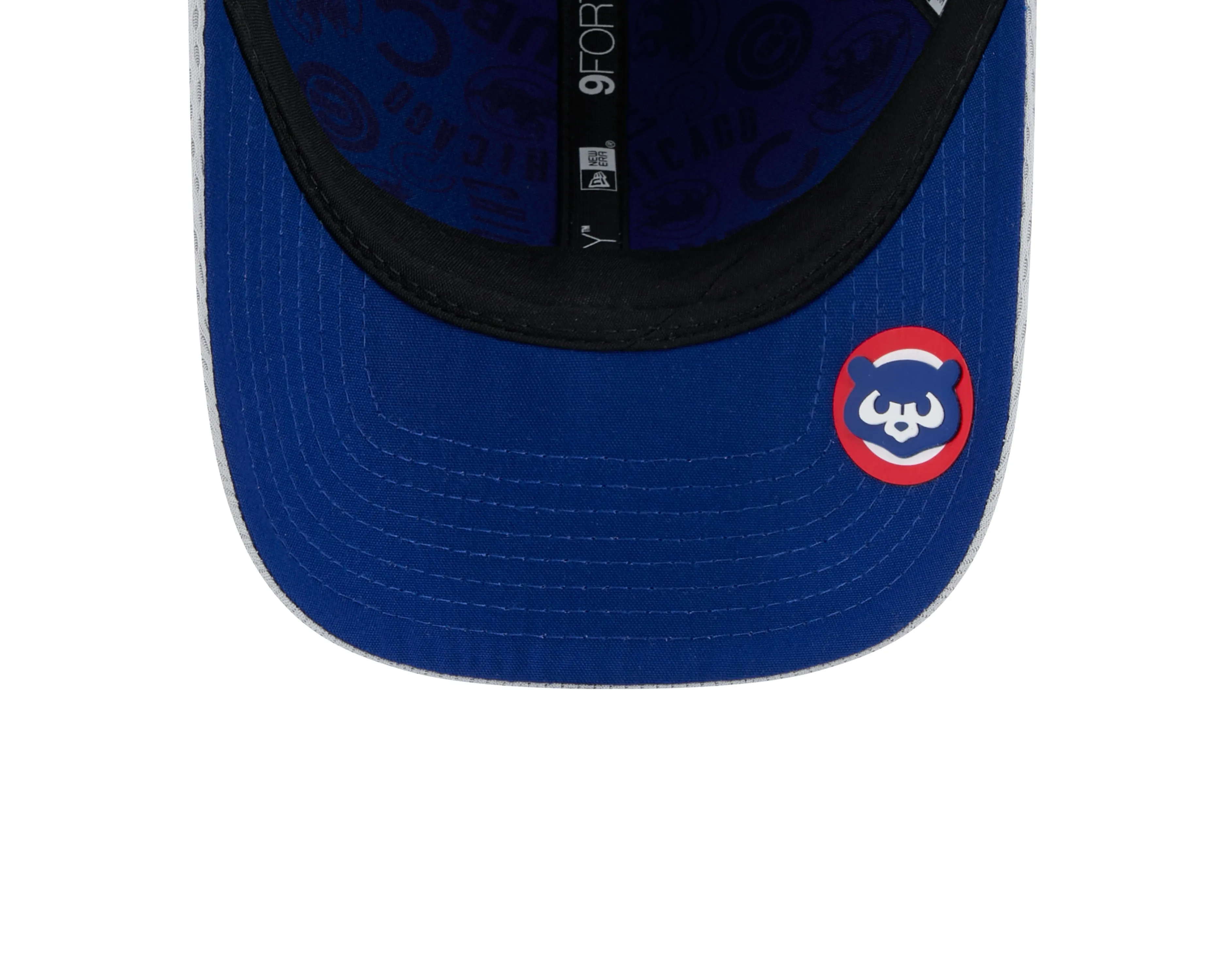 Chicago Cubs New Era Gray Clubhouse M-Crown 9FORTY Adjustable Hat