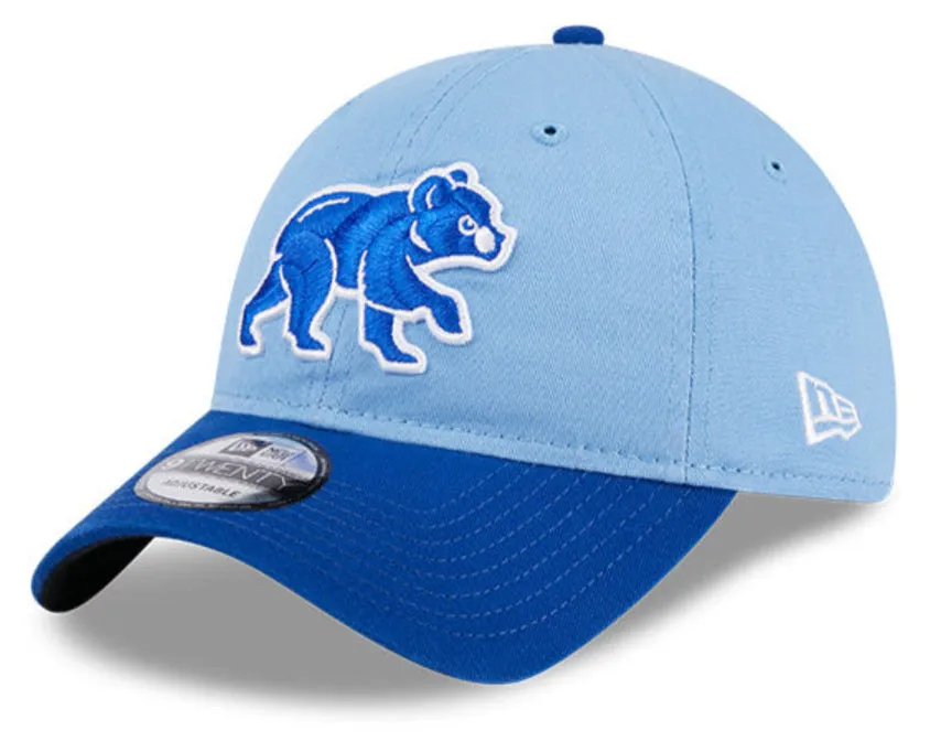 Chicago Cubs Walking Bear New Era Blue 9TWENTY Adjustable Hat