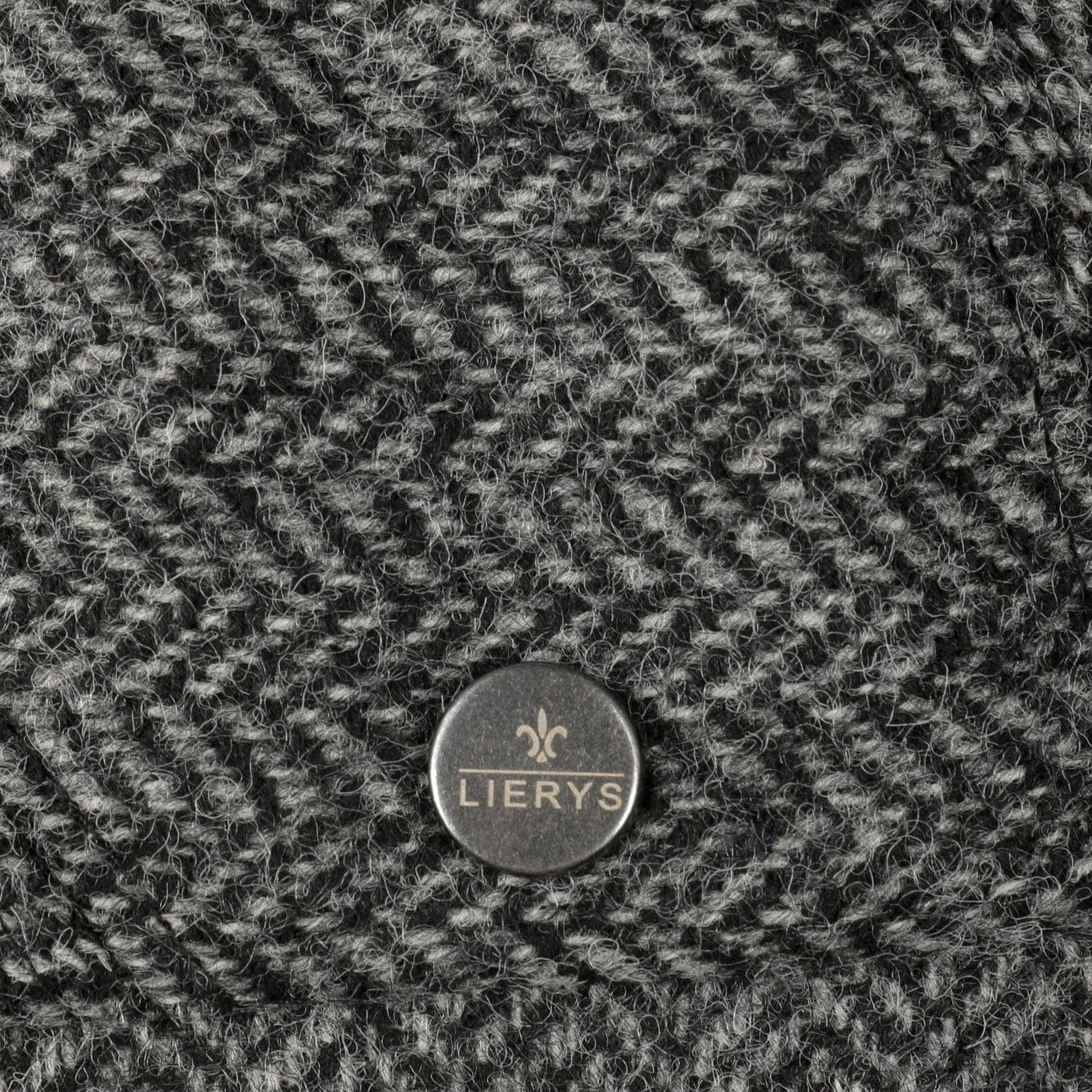 Crimson Wool Herringbone Flat Cap by Lierys