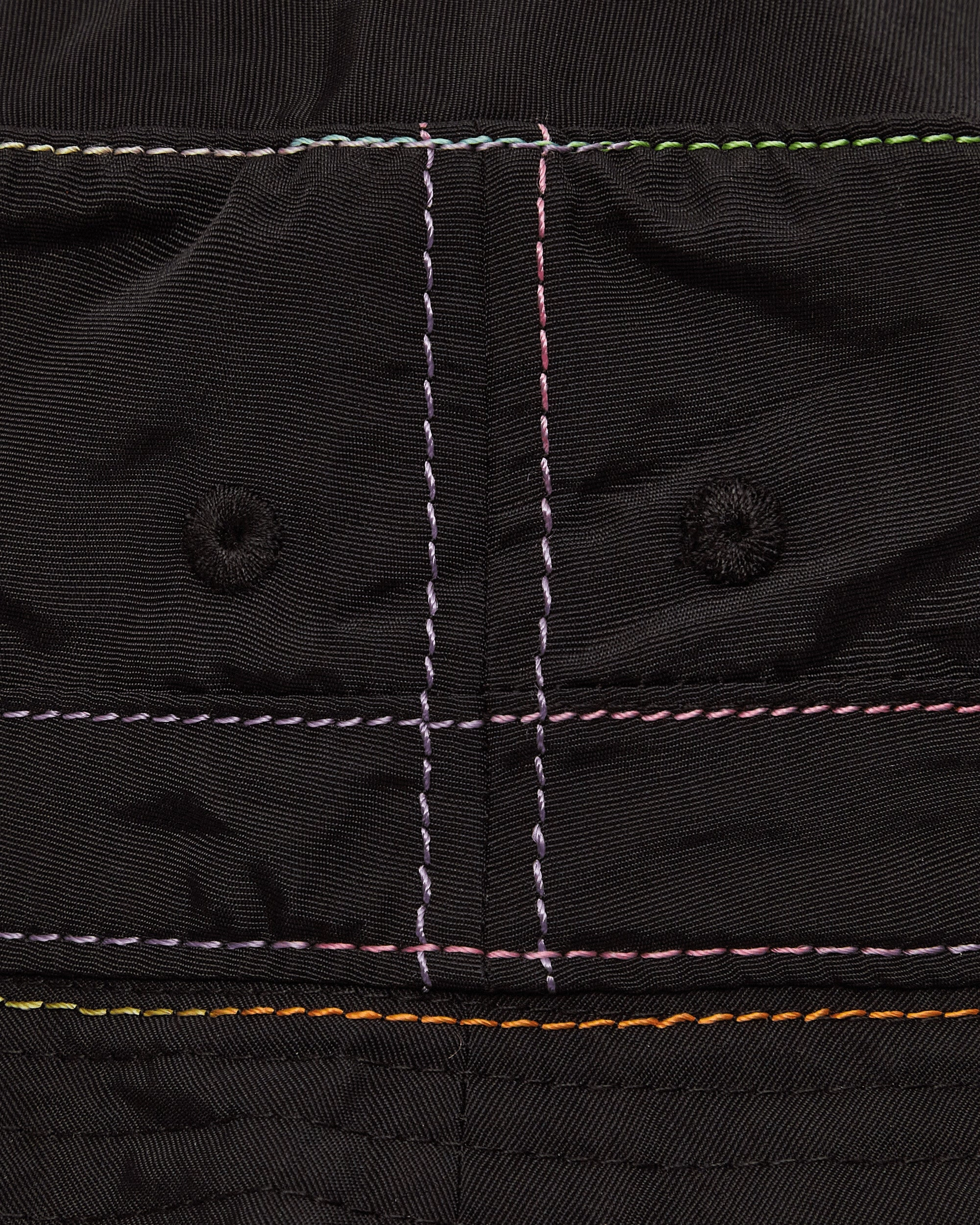Gradient Stitch Bucket Hat Black