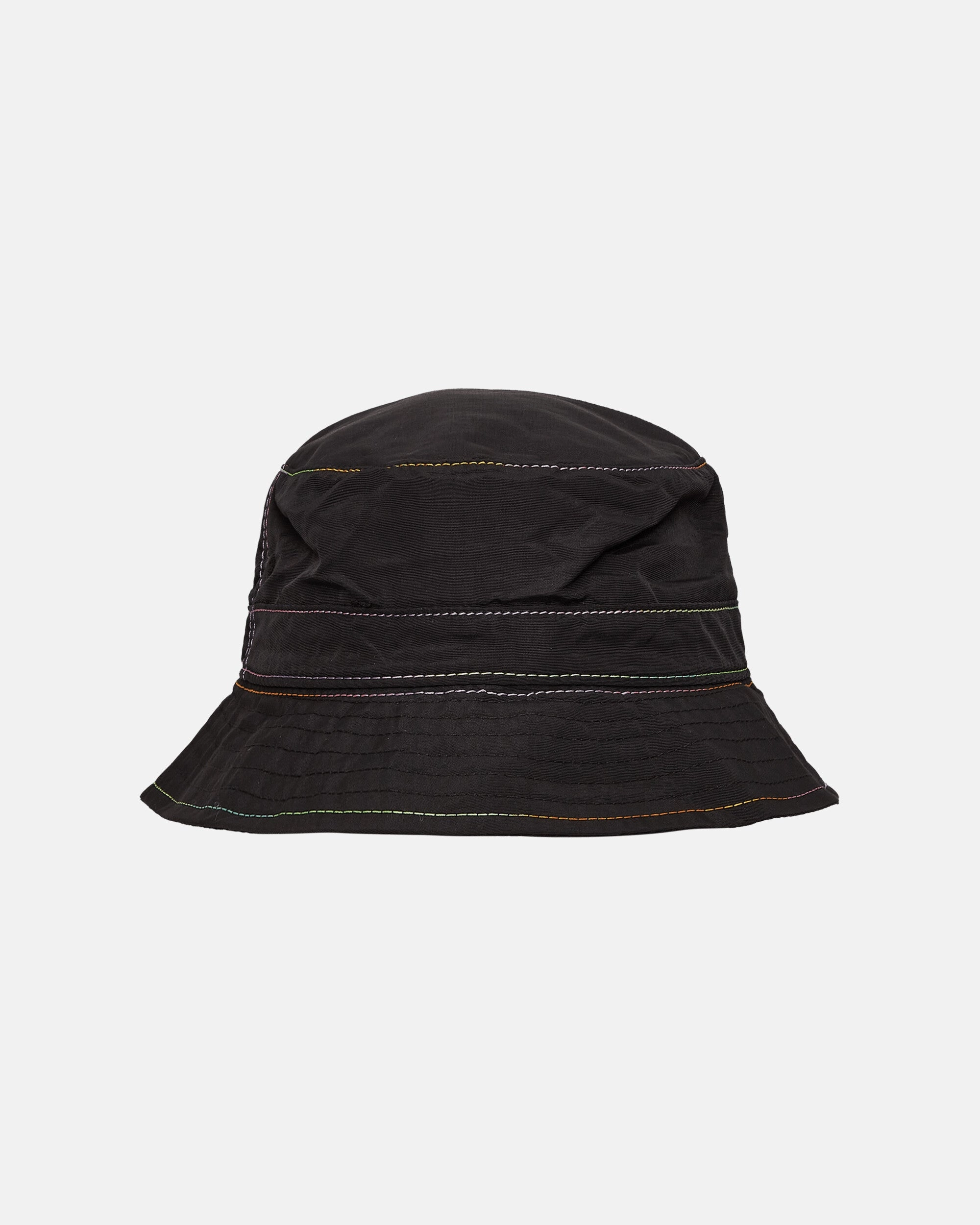 Gradient Stitch Bucket Hat Black