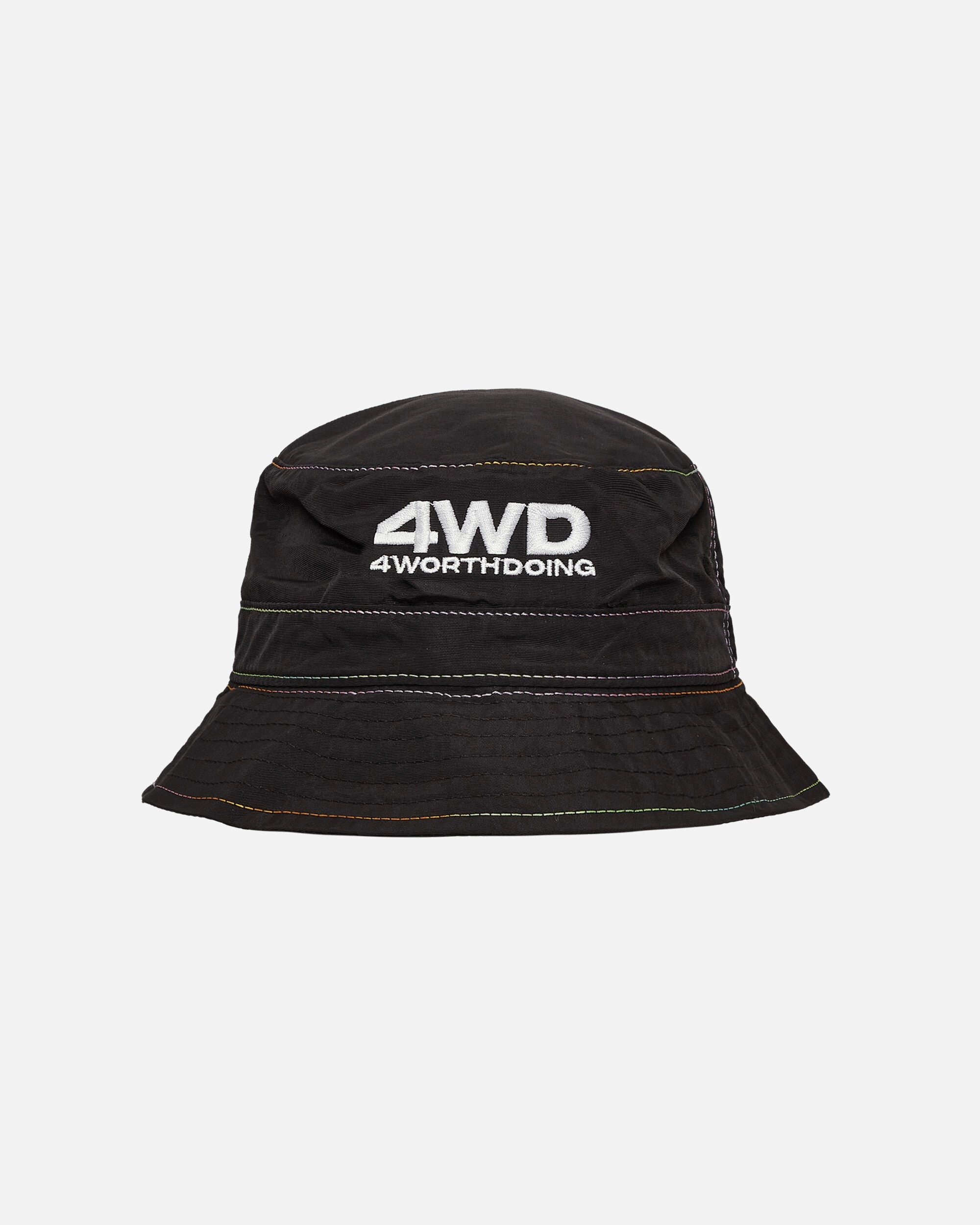 Gradient Stitch Bucket Hat Black