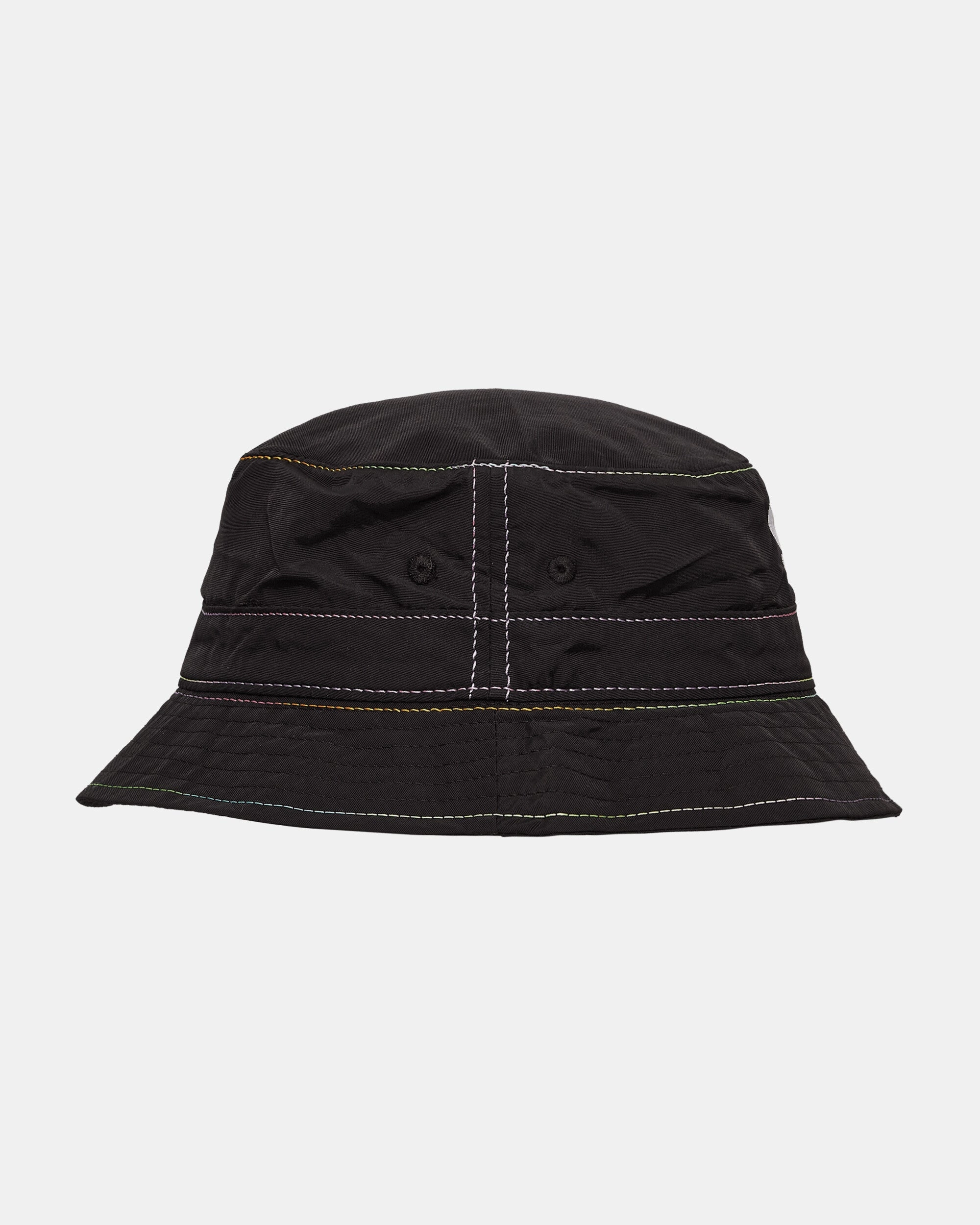 Gradient Stitch Bucket Hat Black
