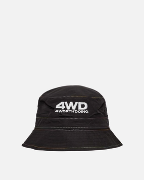 Gradient Stitch Bucket Hat Black
