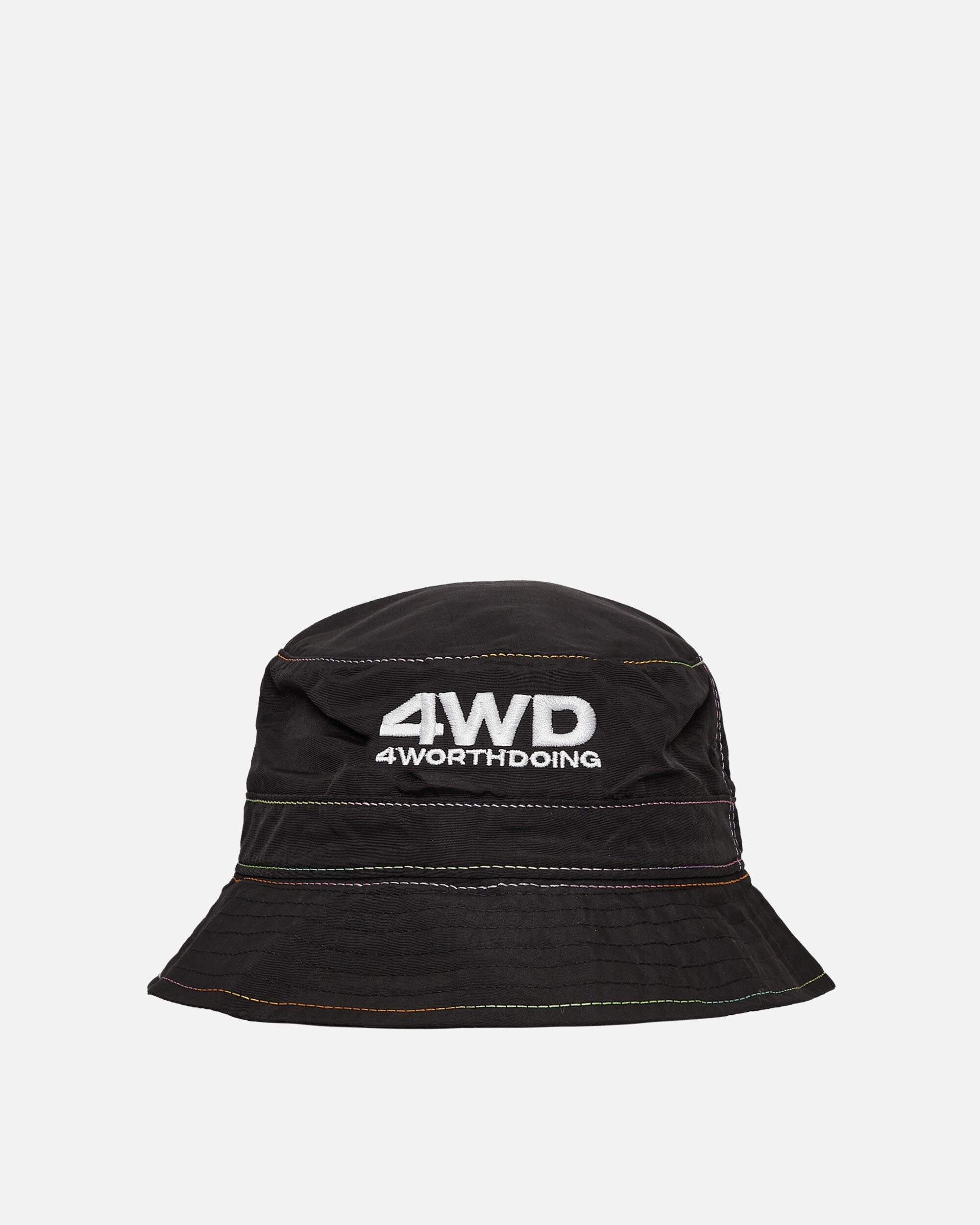 Gradient Stitch Bucket Hat Black