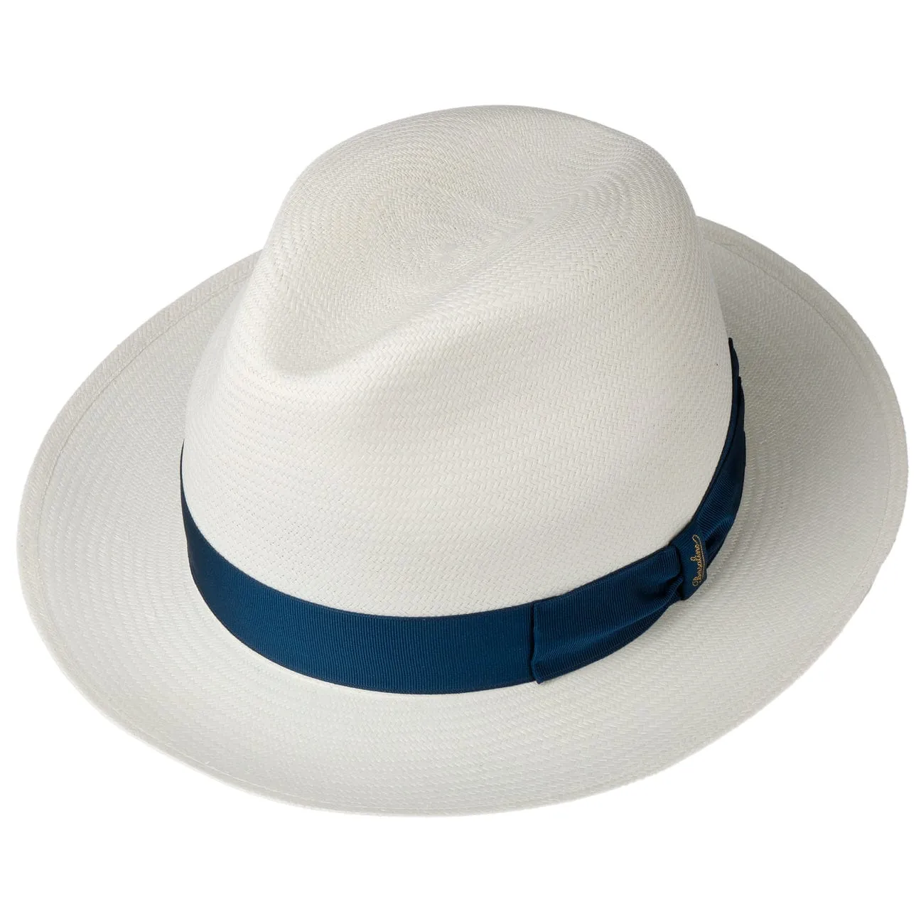 Grosgrain Trim Small Panama Hat by Borsalino