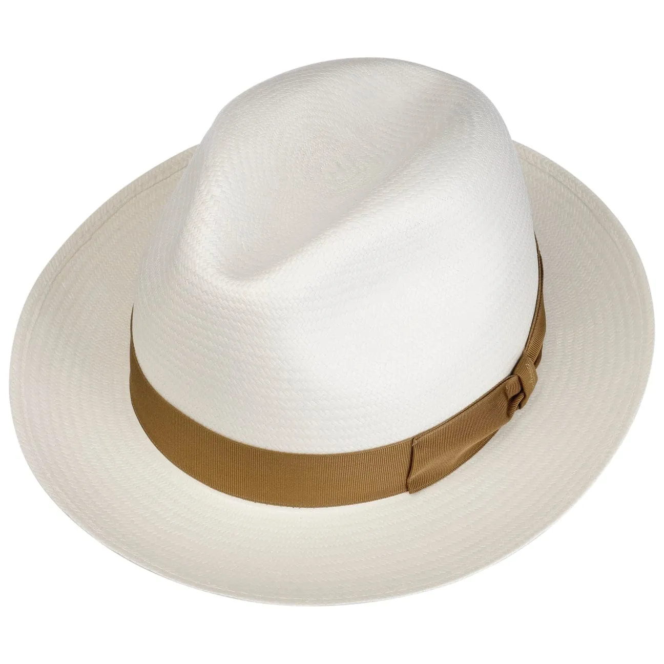 Grosgrain Trim Small Panama Hat by Borsalino