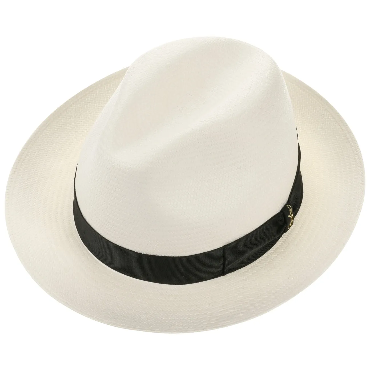 Grosgrain Trim Small Panama Hat by Borsalino
