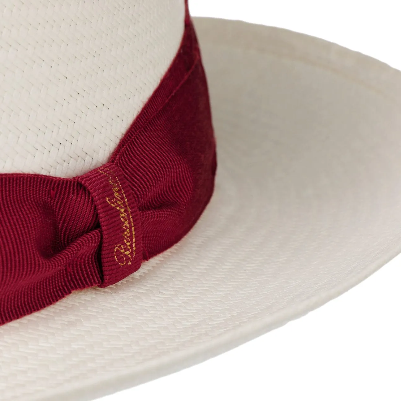 Grosgrain Trim Small Panama Hat by Borsalino