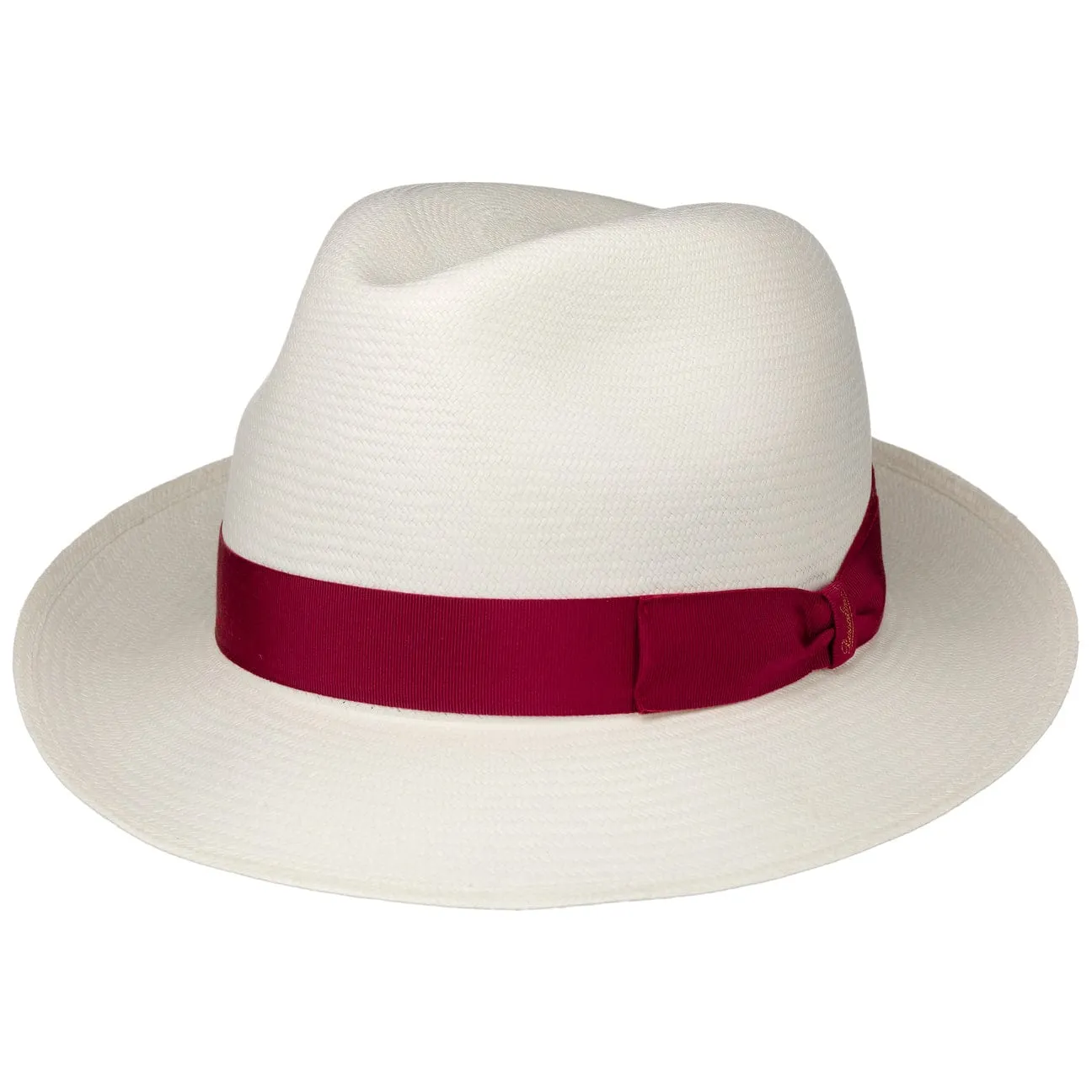 Grosgrain Trim Small Panama Hat by Borsalino