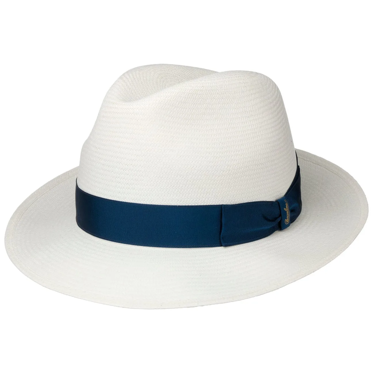 Grosgrain Trim Small Panama Hat by Borsalino