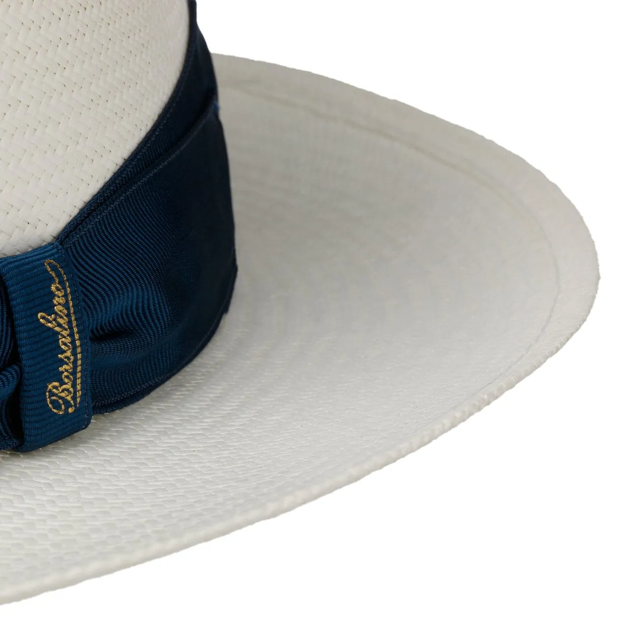 Grosgrain Trim Small Panama Hat by Borsalino