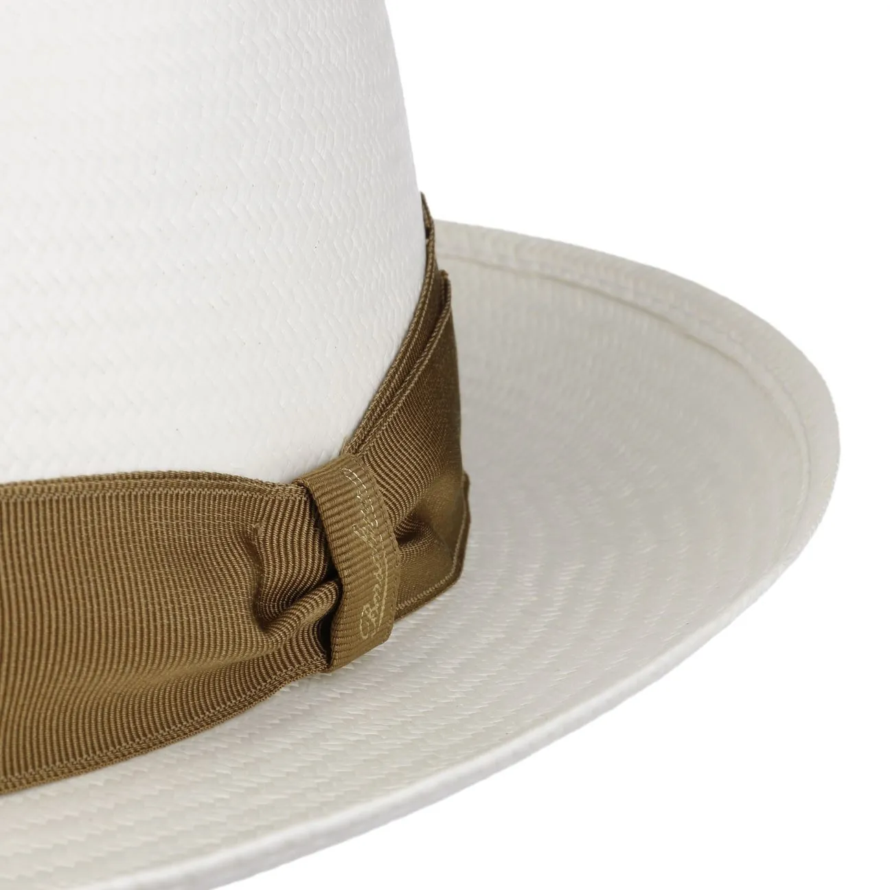 Grosgrain Trim Small Panama Hat by Borsalino