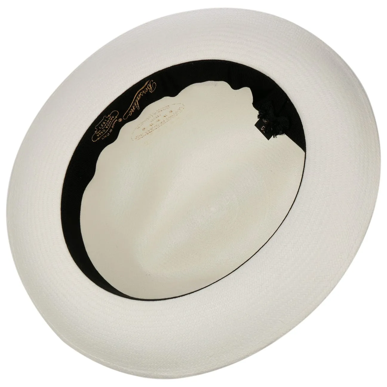 Grosgrain Trim Small Panama Hat by Borsalino