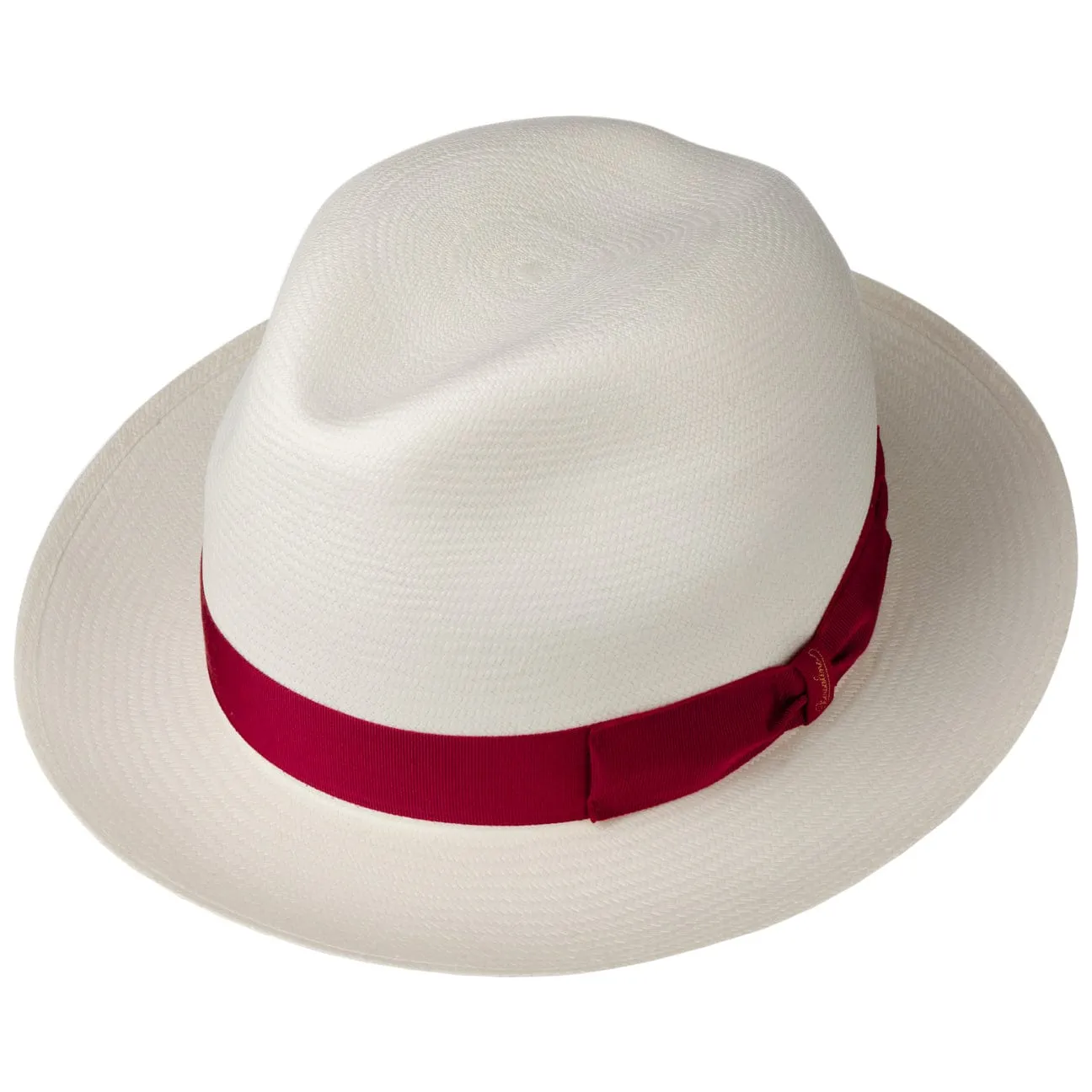 Grosgrain Trim Small Panama Hat by Borsalino