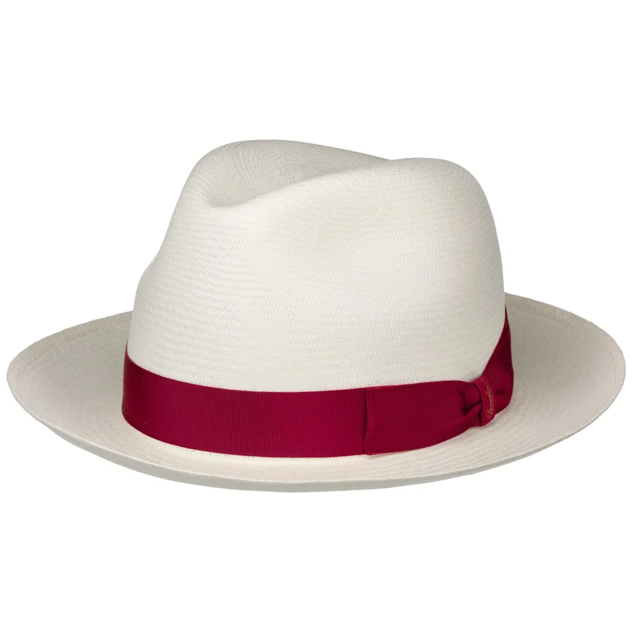 Grosgrain Trim Small Panama Hat by Borsalino