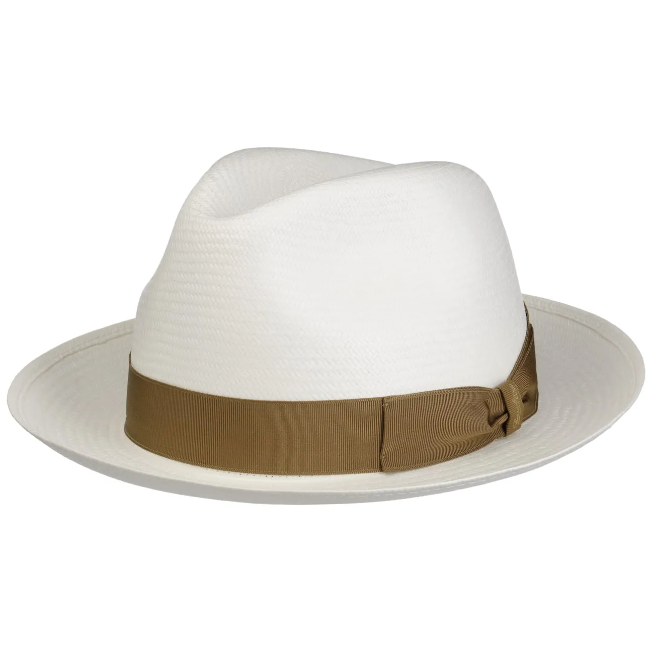 Grosgrain Trim Small Panama Hat by Borsalino