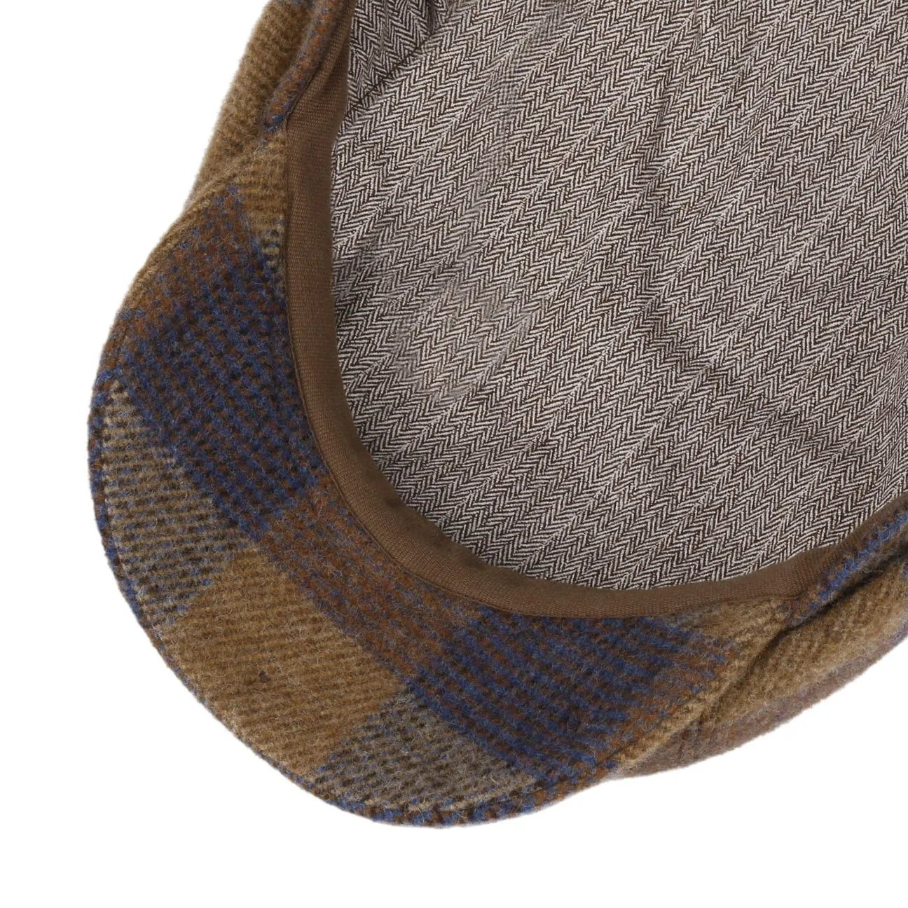 Hatteras Ankeny Wool Check Flat Cap by Stetson