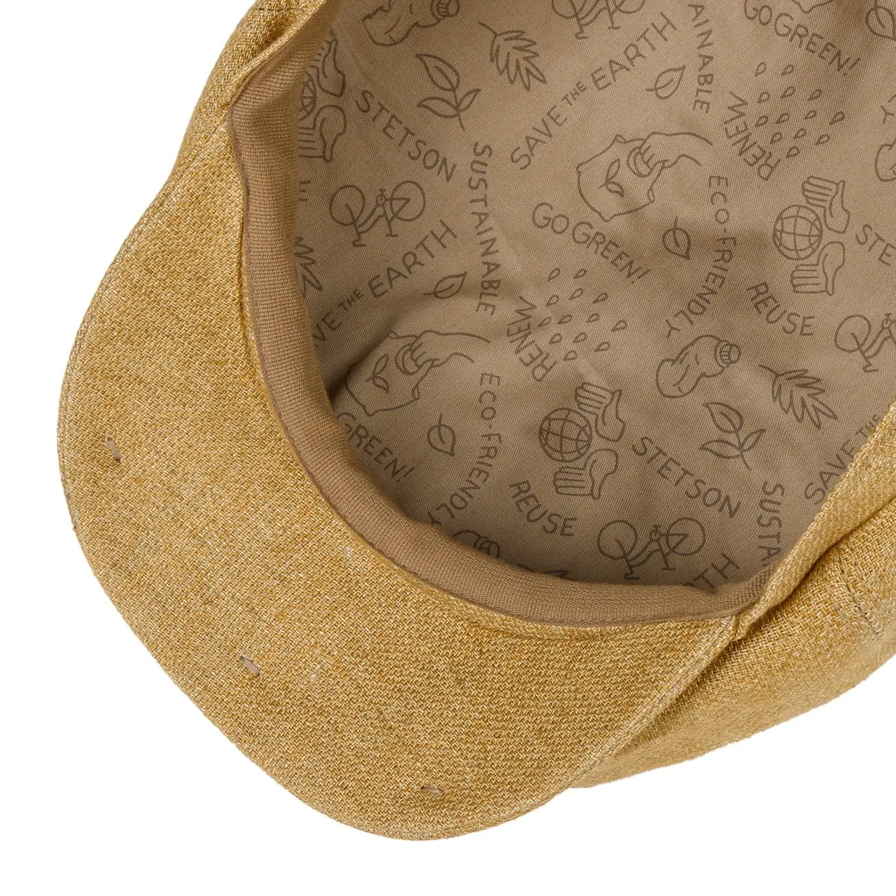 Hatteras Uni Sustainable Linen Flat Cap by Stetson