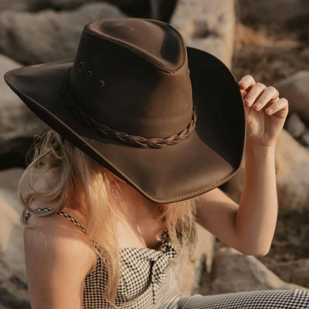 Hollywood | Womens Leather Cowgirl Hat