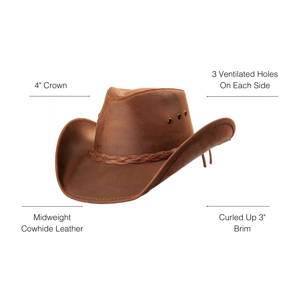 Hollywood | Womens Leather Cowgirl Hat