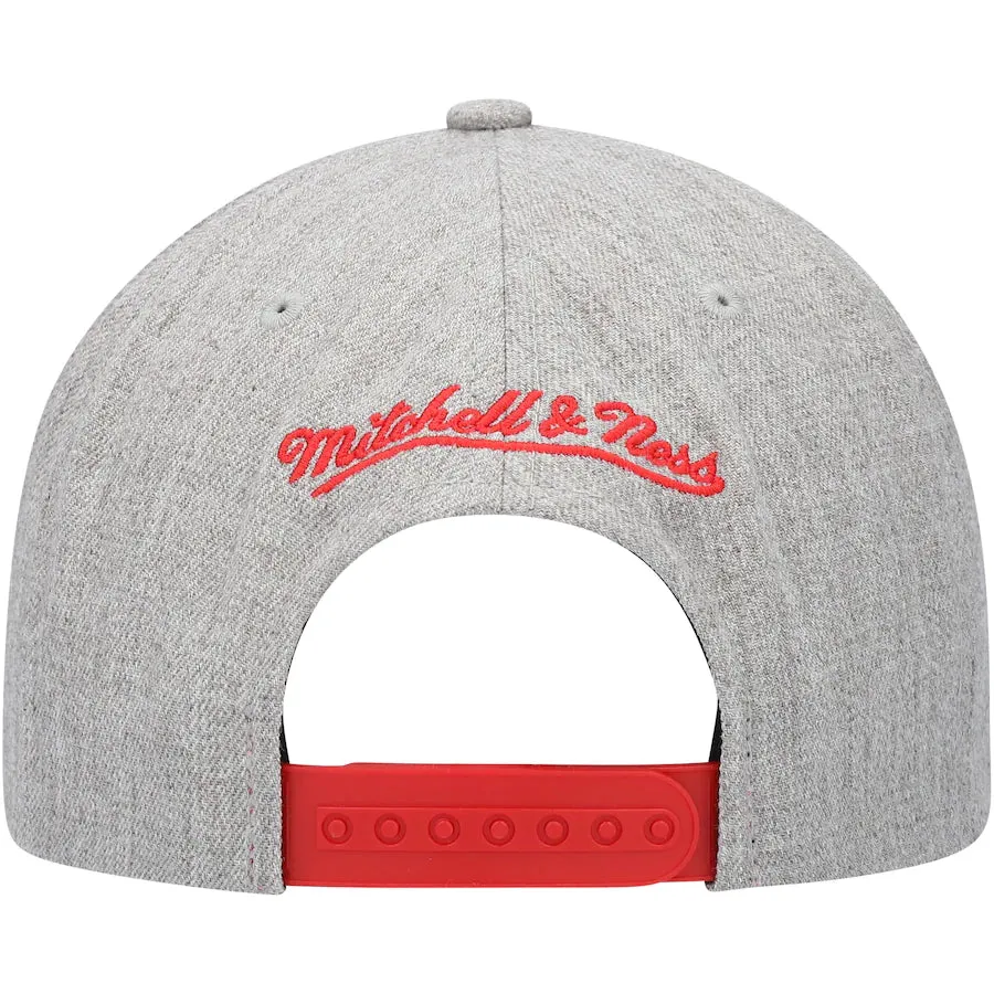 Houston Rockets Gray Heather 2.0 Mitchell & Ness Snapback Hat