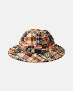 J.PRESS x QUAKER MARINE PATCHWORK MADRAS SAILING HAT