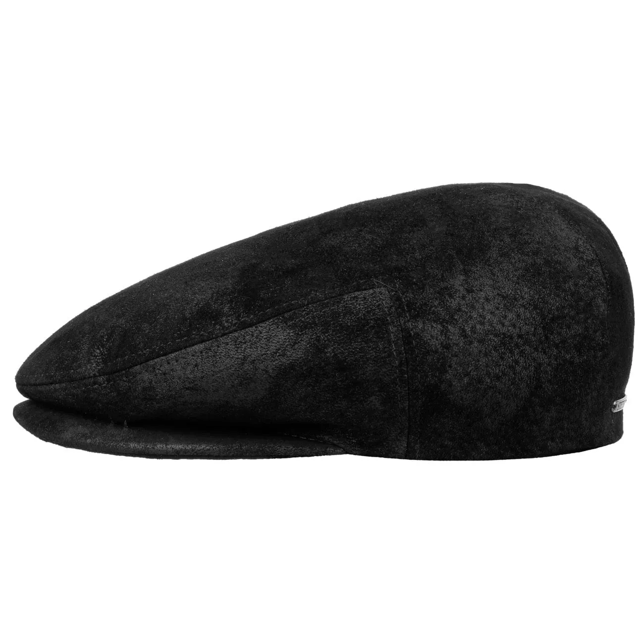Kent Pigskin Flat Cap with Ear Flaps by Stetson