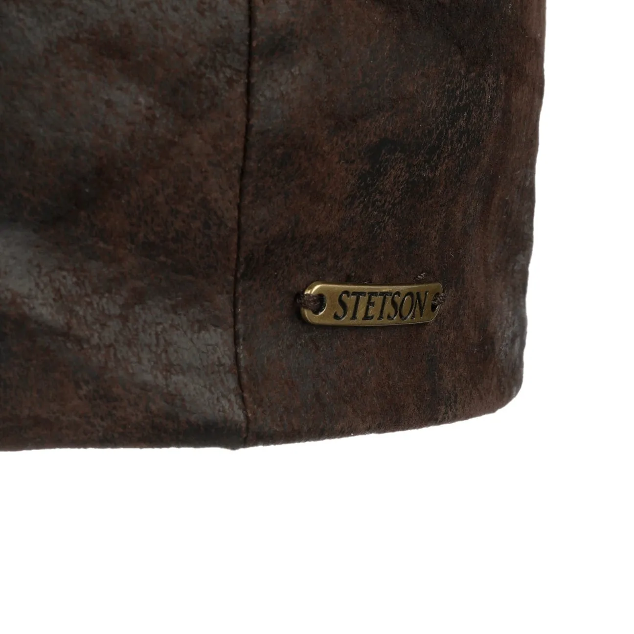 Kent Pigskin Flat Cap with Ear Flaps by Stetson
