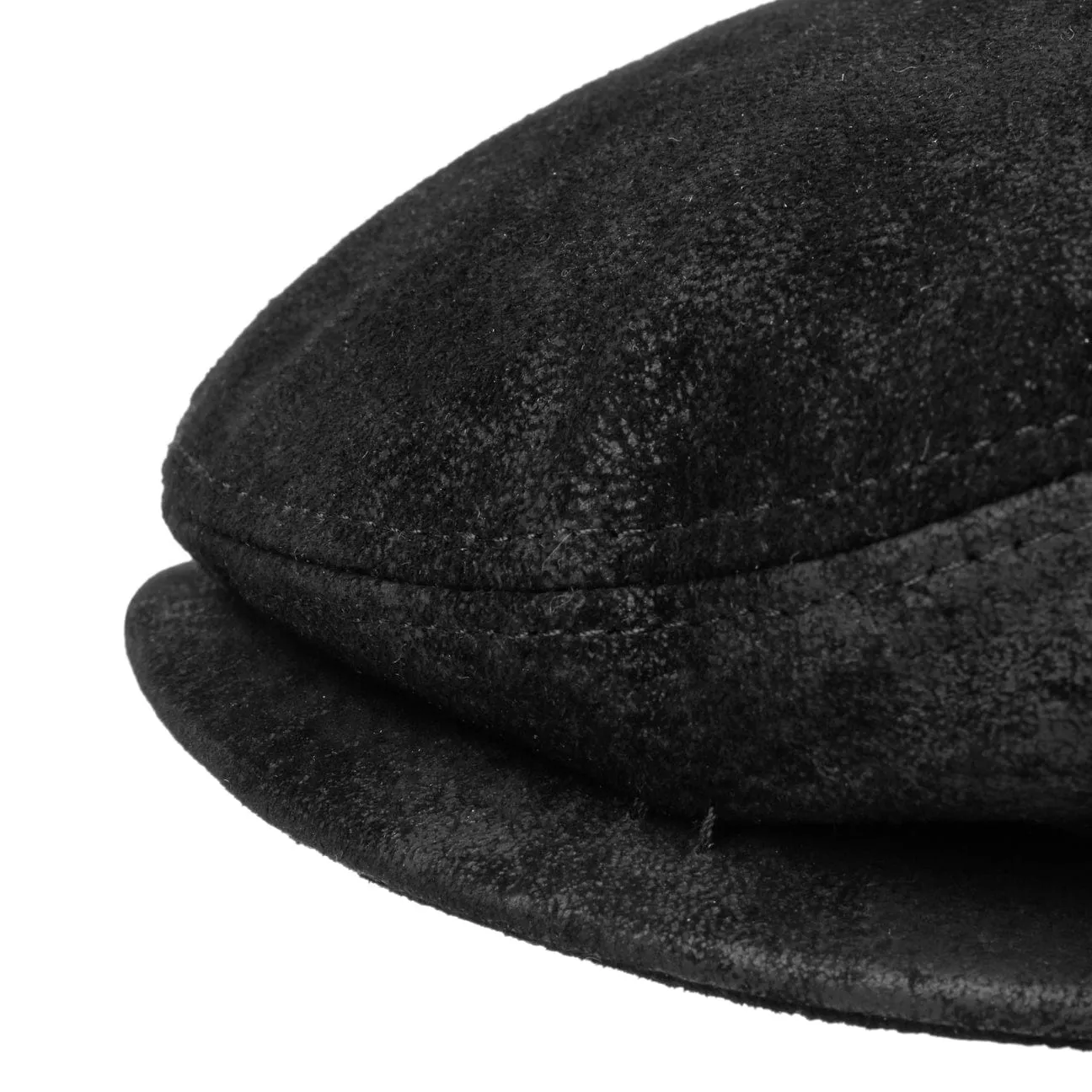 Kent Pigskin Flat Cap with Ear Flaps by Stetson
