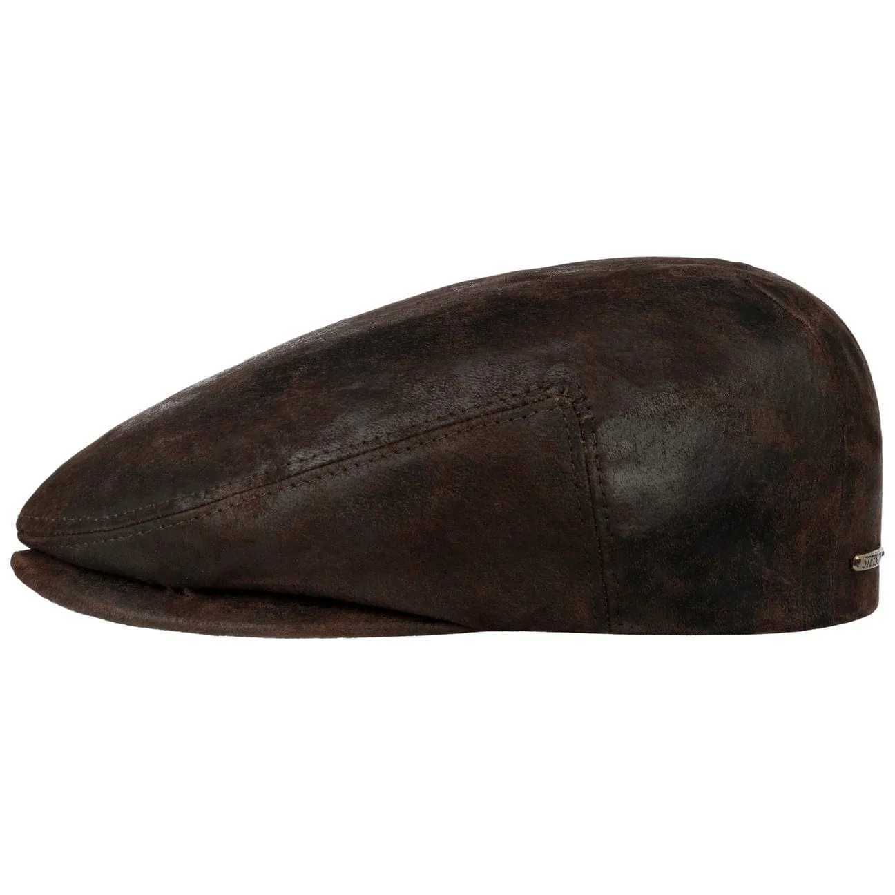 Kent Pigskin Flat Cap with Ear Flaps by Stetson