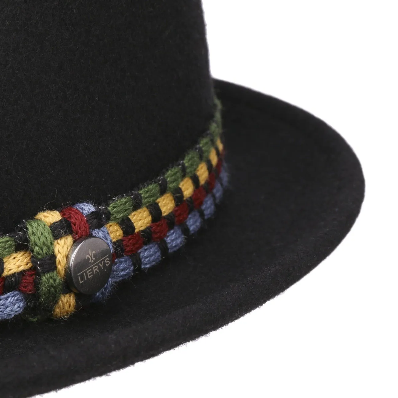 Knit Colour Band Pork Pie Wool Hat by Lierys