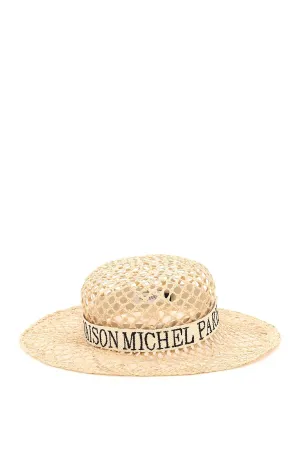 Maison Michel Mara Logo Embroidered Sun Hat