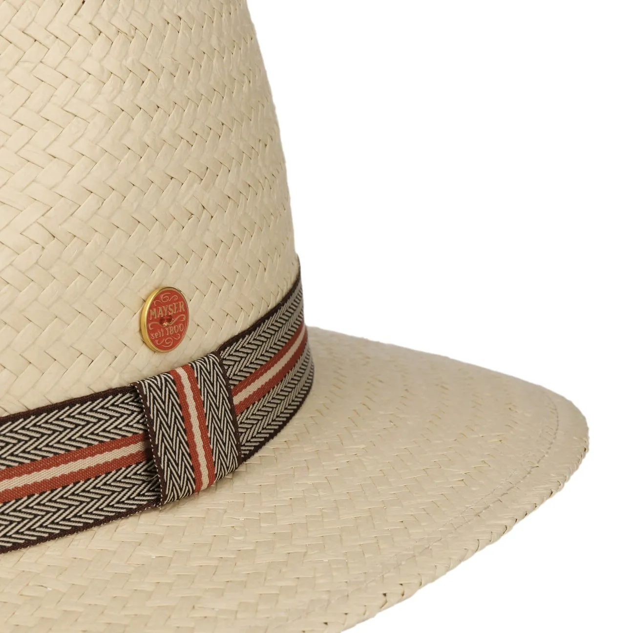 Mathis Striped Band Straw Hat by Mayser