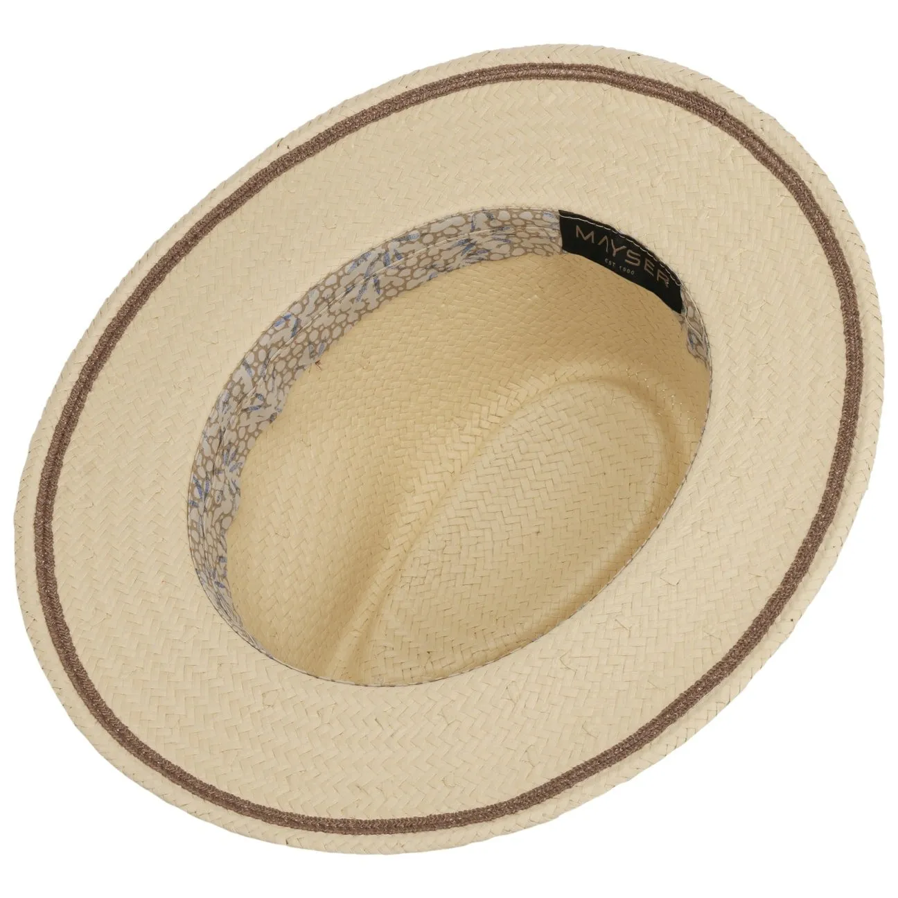 Mathis Striped Band Straw Hat by Mayser