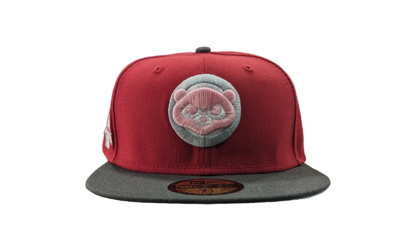 Men's  Chicago Cubs New Era 2 Tone Rock Pack Pearl Jam Ten Inspired Pearl Jam 1990 ASG Pinot/Red/Pewter 59FIFTY Fitted Hat