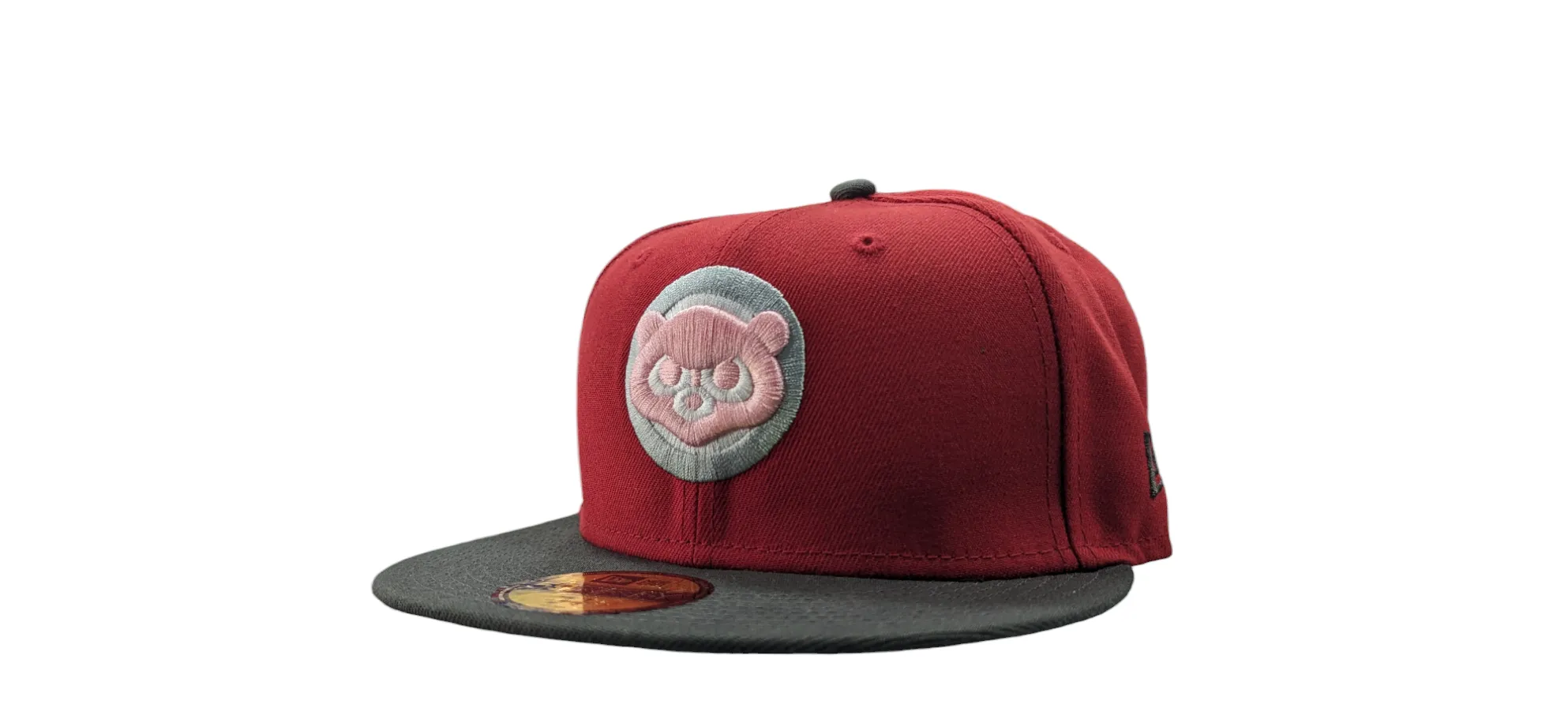 Men's  Chicago Cubs New Era 2 Tone Rock Pack Pearl Jam Ten Inspired Pearl Jam 1990 ASG Pinot/Red/Pewter 59FIFTY Fitted Hat